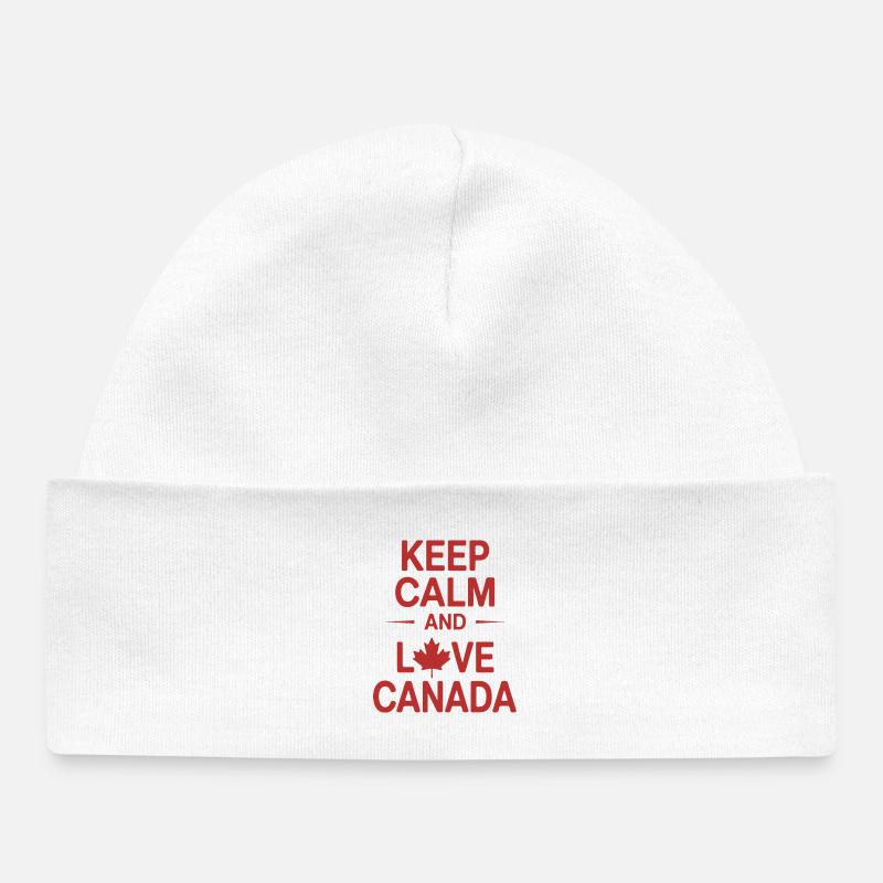 Conception canadienne de cœur d’amour - Bonnet bébé bio - blanc