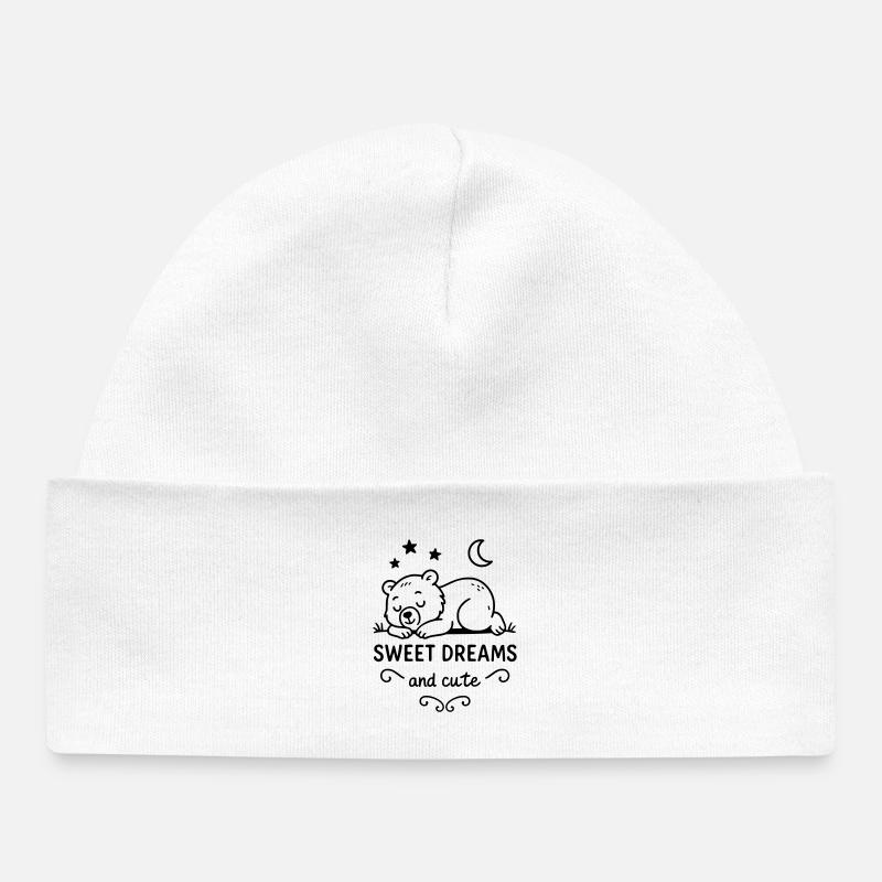 Rêves doux - Bonnet bébé bio - blanc