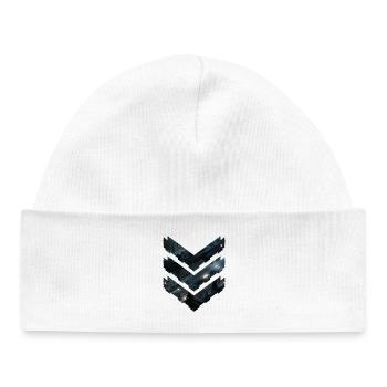 Futuristic Sci-Fi Space Station Layers – Dark City - Baby Organic Beanie - white - Front