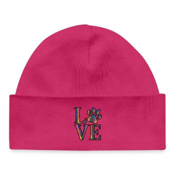 Pet Lover - Baby Organic Beanie - white - Front