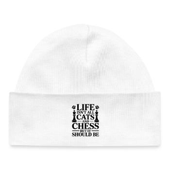 Échecs Disant Joueur D’échecs Chat Oeilles Cadeau - Bonnet bébé bio - blanc - Devant