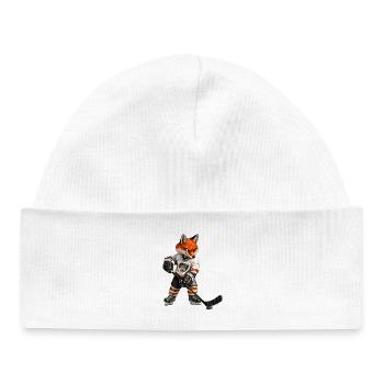 Hockey sur glace des Foxes - Bonnet bébé bio - blanc - Devant