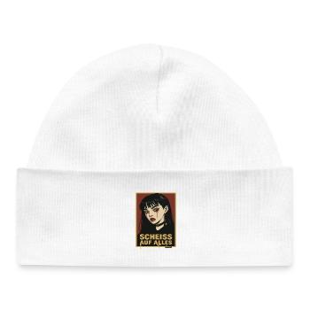 Emo Gothic Girl mit Aussage - Baby Organic Mütze - Weiß - Vorne