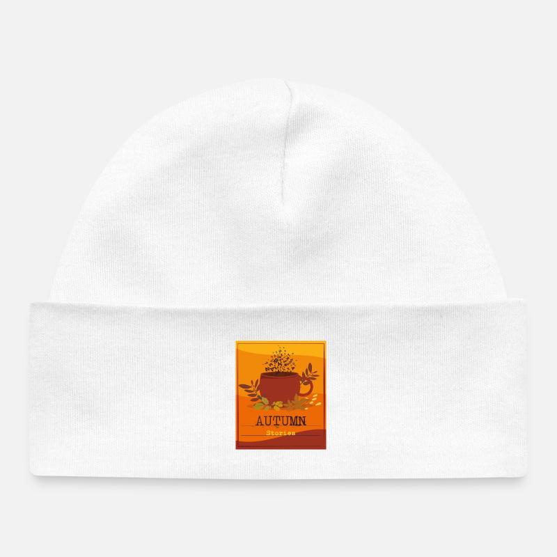 Conception d’histoires automnales - Bonnet bébé bio - blanc