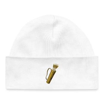 archery bow arrow quiver archer - Baby Organic Beanie - white - Front