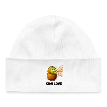 Kiwi Love Kawaii Manga Kiwi Fruit - Baby Organic Beanie - white - Front