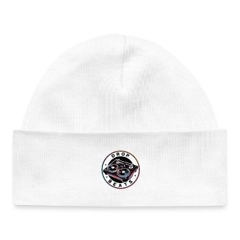 Drop Beat Turntable Illustration - Baby Organic Beanie - white - Front