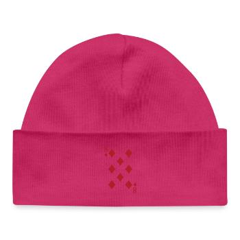 Motif de carte 8 motif à carreaux sur les vêtements - Bonnet bébé bio - blanc - Devant