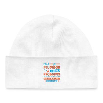 Chauffagiste Plombier Plombier de construction chauffage - Bonnet bébé bio - blanc - Devant