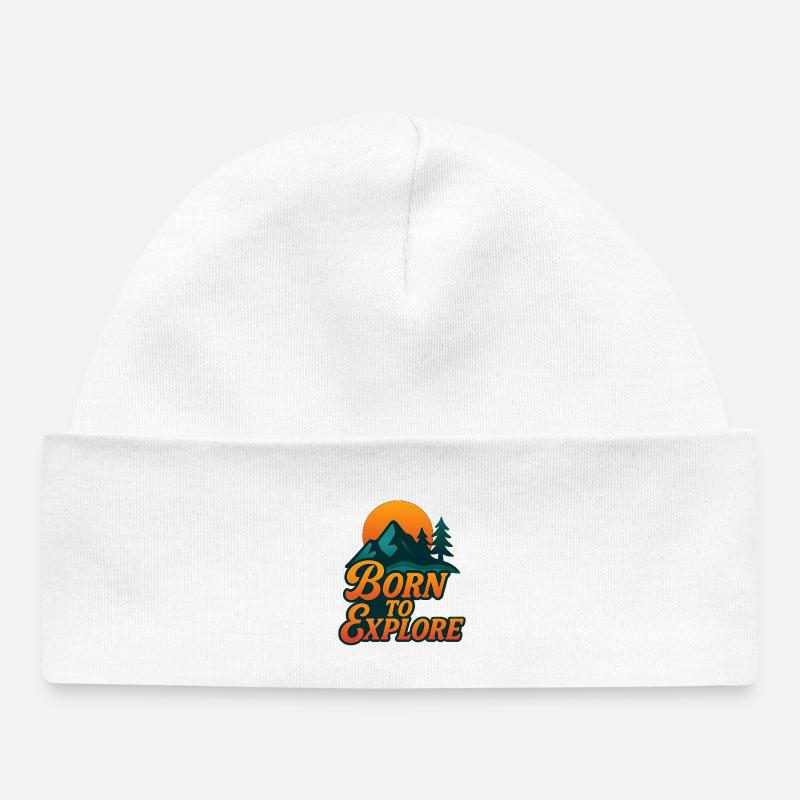 Montagnes et nature Design extérieur - Bonnet bébé bio - blanc