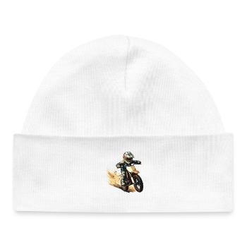 Adrenaline Motocross Hero Print - Baby Organic Beanie - white - Front