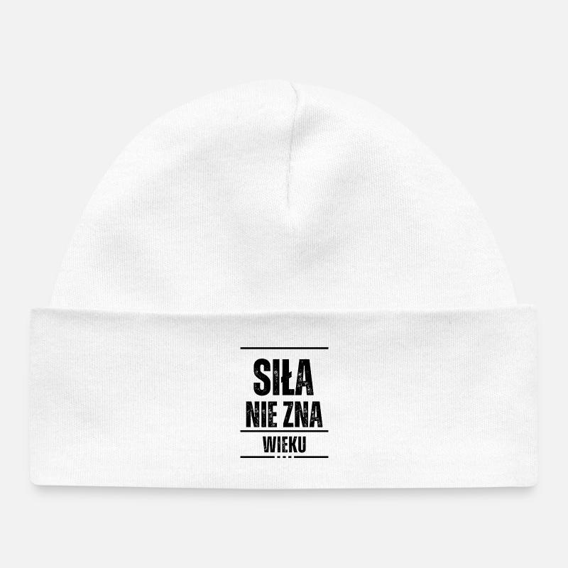 Abstract Geometric Pattern - Baby Organic Beanie - white