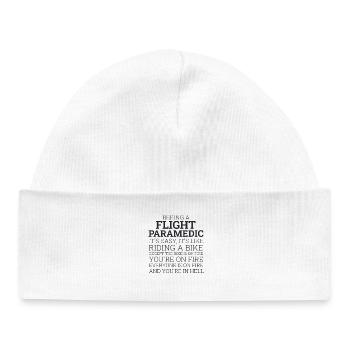 Flight Paramedic Riding A Bike Air Rescue - Baby Organic Beanie - white - Front