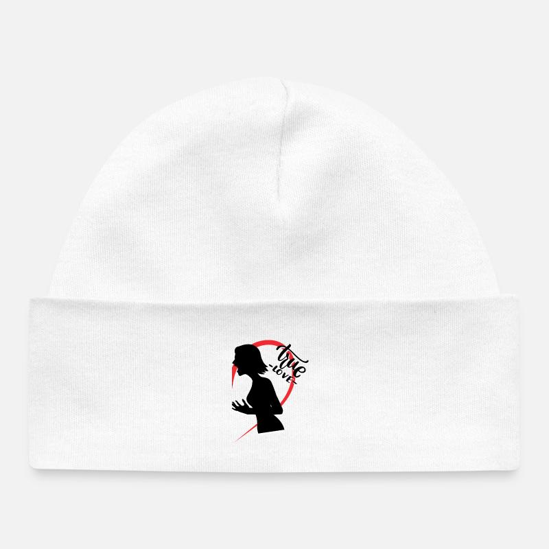 Femme hurlante moitié droite - Bonnet bébé bio - blanc