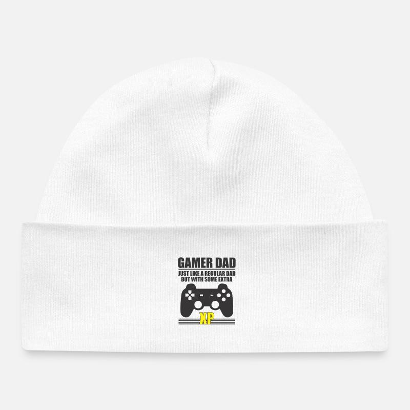 T-shirt Gamer Dad XP - Bonnet bébé bio - blanc