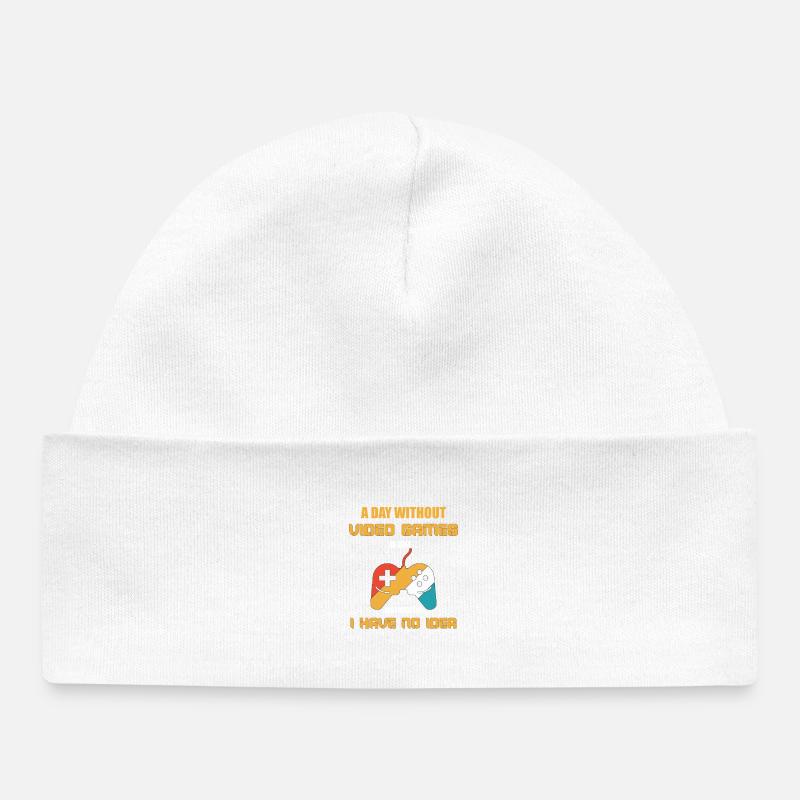 Journée sans jeux vidéo - Bonnet bébé bio - blanc