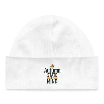 Autumn State of Mind - Herbst Spruch - Baby Organic Beanie - white - Front