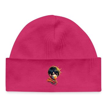 Colored ninja with masquerade - Baby Organic Beanie - white - Front