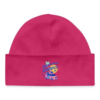 Home is Where My Camper Is Van Design - Baby Organic Beanie - hot pink - Front