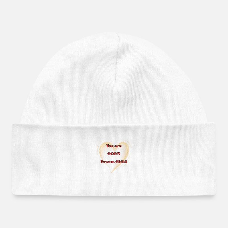 Vous êtes l’enfant rêvé de Dieu - Bonnet bébé bio - blanc