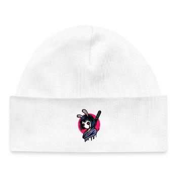 Masques de lapin Guerrier samouraï - Bonnet bébé bio - blanc - Devant