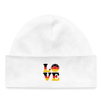 Love Football Germany Flag Motif - Baby Organic Beanie - white - Front
