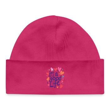 its a good life - Baby Organic Beanie - white - Front