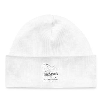 Unispruch "BWL" Student Geschenk, Studenten - Baby Organic Mütze - Weiß - Vorne