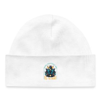 Butterfly Energy Bottle - Baby Organic Beanie - white - Front