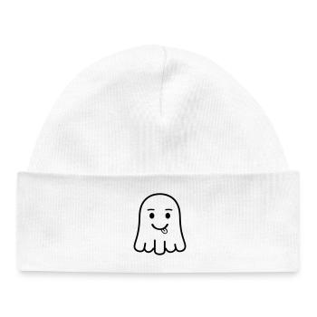 Bande dessinée fantôme - Bonnet bébé bio - blanc - Devant