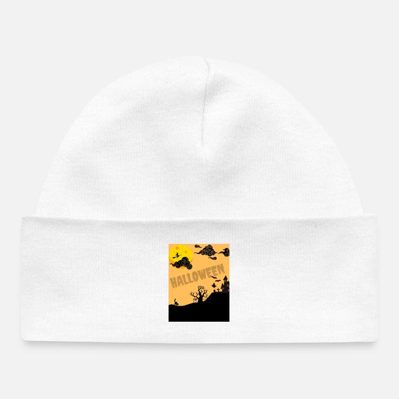 Silhouette d’Halloween par Moon - Bonnet bébé bio - blanc