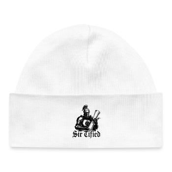 Sir Tified Knight Funny Renaissance Faire Men LARP - Baby Organic Beanie - white - Front