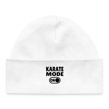 Karate Mode ON – Motivation for Martial Artists - Baby Organic Beanie - white - Front