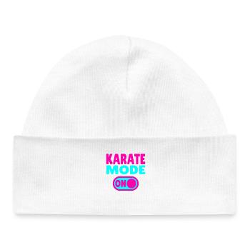 Karate Mode ON – Motivation for Martial Artists - Baby Organic Beanie - white - Front