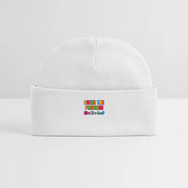 67 Meme, Solve the Problem Math Puzzle  Baby Organic Beanie