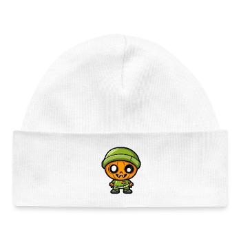 Zombie Halloween Bande dessinée mignonne - Bonnet bébé bio - blanc - Devant