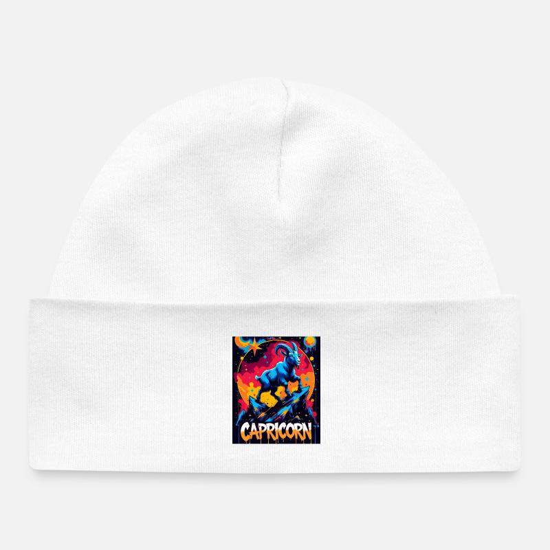 Capricorne - Bonnet bébé bio - blanc