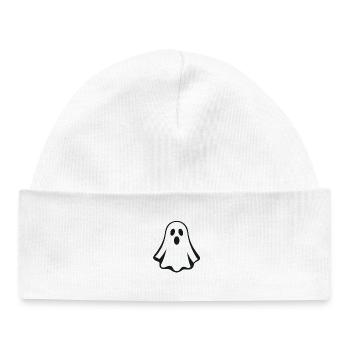 Fantôme - Halloween - Maison Hantée - Bonnet bébé bio - blanc - Devant