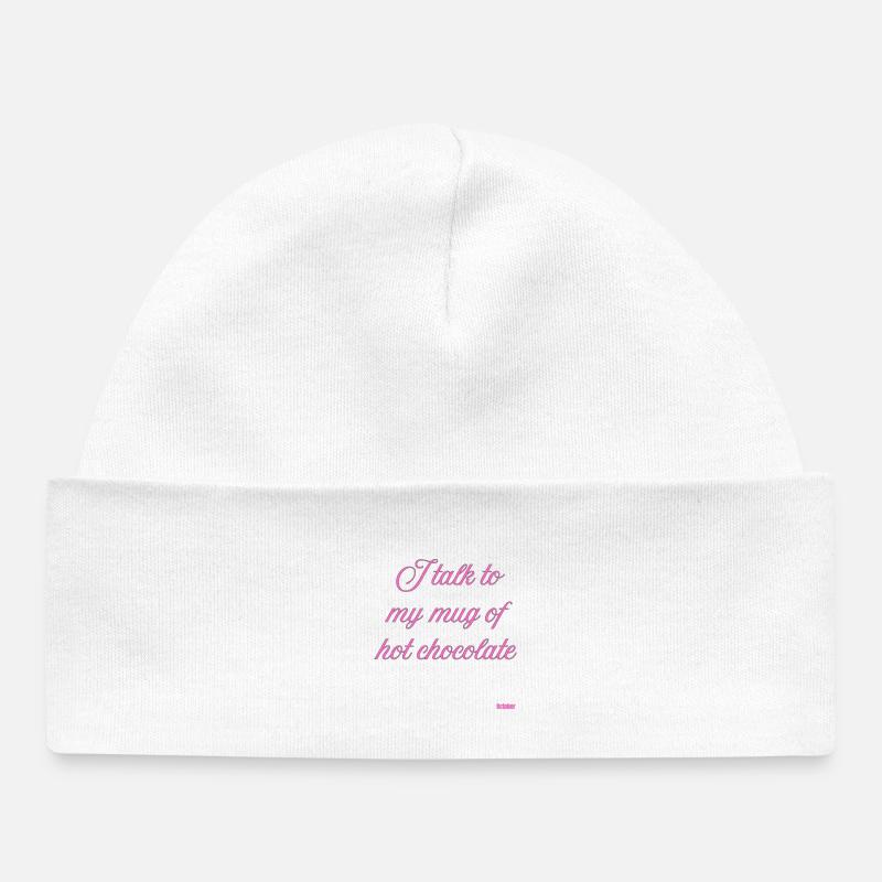 Tasse de chocolat chaud - Bonnet bébé bio - blanc