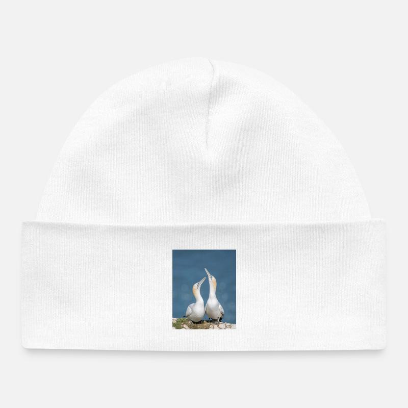 Mettre le « V » dans l’amour Imprimer - Bonnet bébé bio - blanc