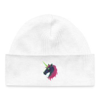 Neon Licorne Licorne - Bonnet bébé bio - blanc - Devant