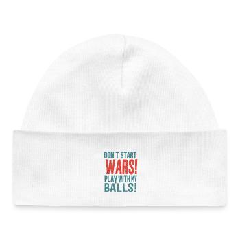 No Wars - Baby Organic Beanie - white - Front