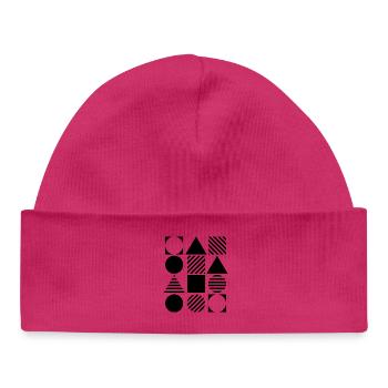 bauhaus geometric art design - Baby Organic Beanie - white - Front