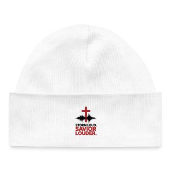 Storm Loud Savior Louder Praise - Baby Organic Beanie - white - Front