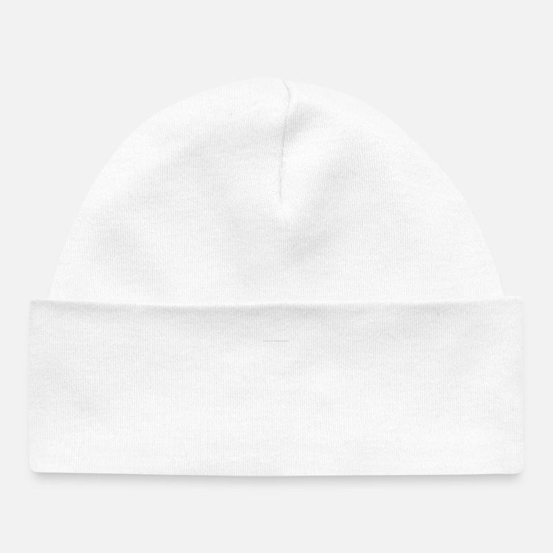 Typographie minimale sombre - Bonnet bébé bio - blanc