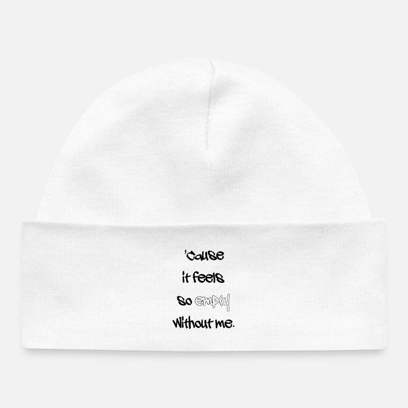 Without me - Bonnet bébé bio - blanc