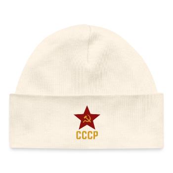 Red Star CCCP Symbol – Hammer & Sickle Design - Baby Organic Beanie - white - Front