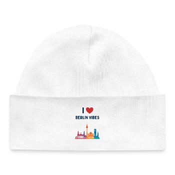 Silhouette de la ville I Love Berlin Vibes - Bonnet bébé bio - blanc - Devant