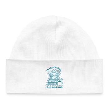 Socially Coded: Books, Coffee & Code - Baby Organic Beanie - white - Front