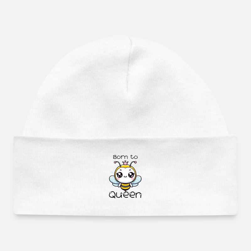 Née de la reine des abeilles - Bonnet bébé bio - blanc
